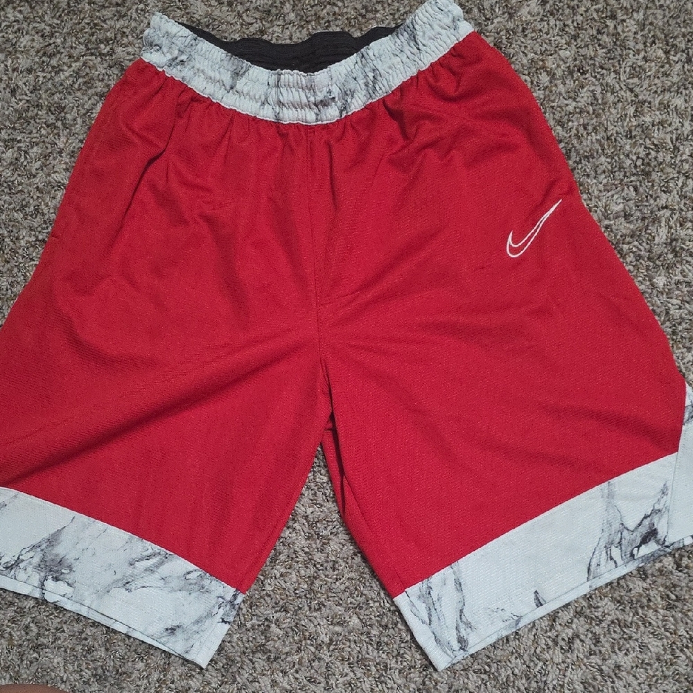 Nike Red and White Sports Shorts